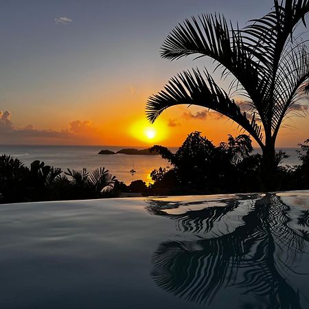 Sunset Palm - Villa Creole Avec Piscine Face Au Coucher De Soleil Et A La Reserve Cousteau Bouillante Bagian luar foto