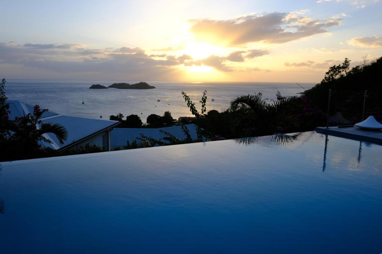 Sunset Palm - Villa Creole Avec Piscine Face Au Coucher De Soleil Et A La Reserve Cousteau Bouillante Bagian luar foto