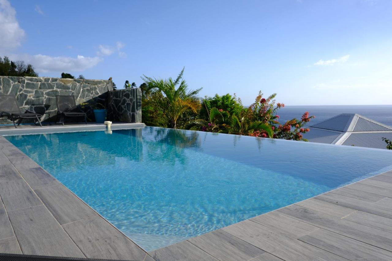 Sunset Palm - Villa Creole Avec Piscine Face Au Coucher De Soleil Et A La Reserve Cousteau Bouillante Bagian luar foto